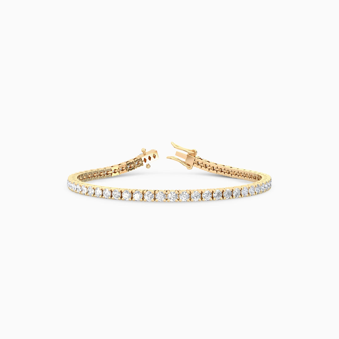 IVY DIAMOND TENNIS BRACELET Bracelet Noble Jewellery 5 Carat 14K Yellow Gold Cultured