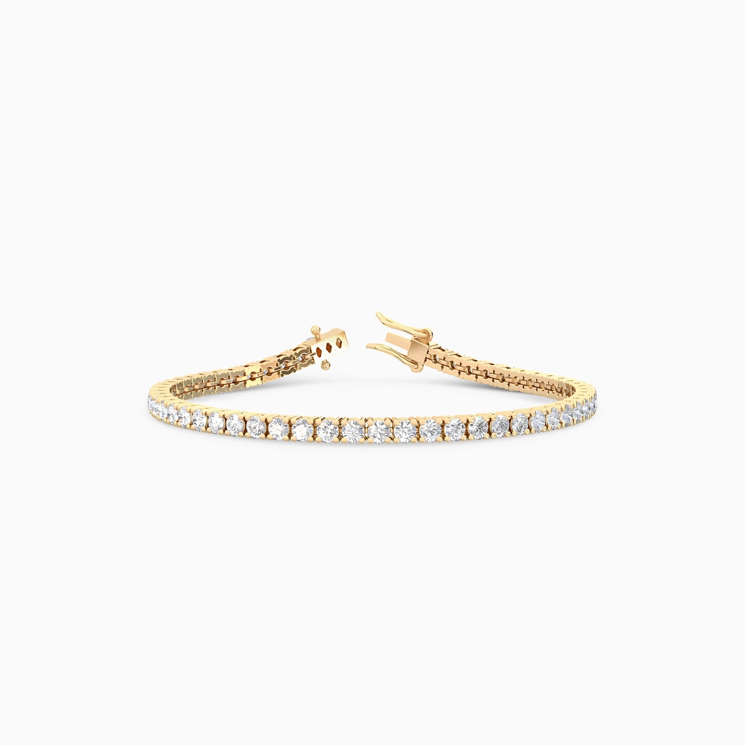 IVY DIAMOND TENNIS BRACELET Bracelet Noble Jewellery 5 Carat 14K Yellow Gold Cultured