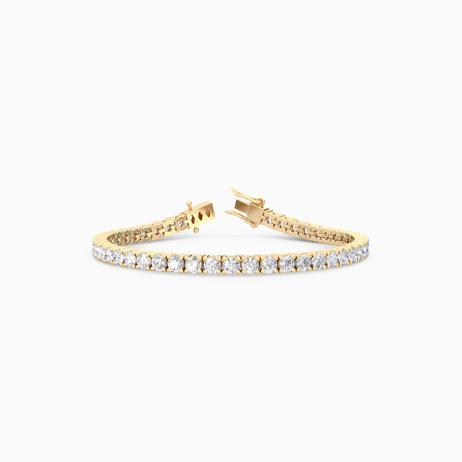 IVY DIAMOND TENNIS BRACELET Bracelet Noble Jewellery 7 Carat 14K Yellow Gold Cultured