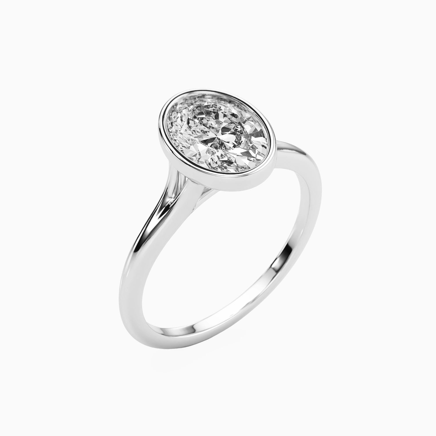NOVA OVAL BEZEL SOLITAIRE Ring Noble Jewellery
