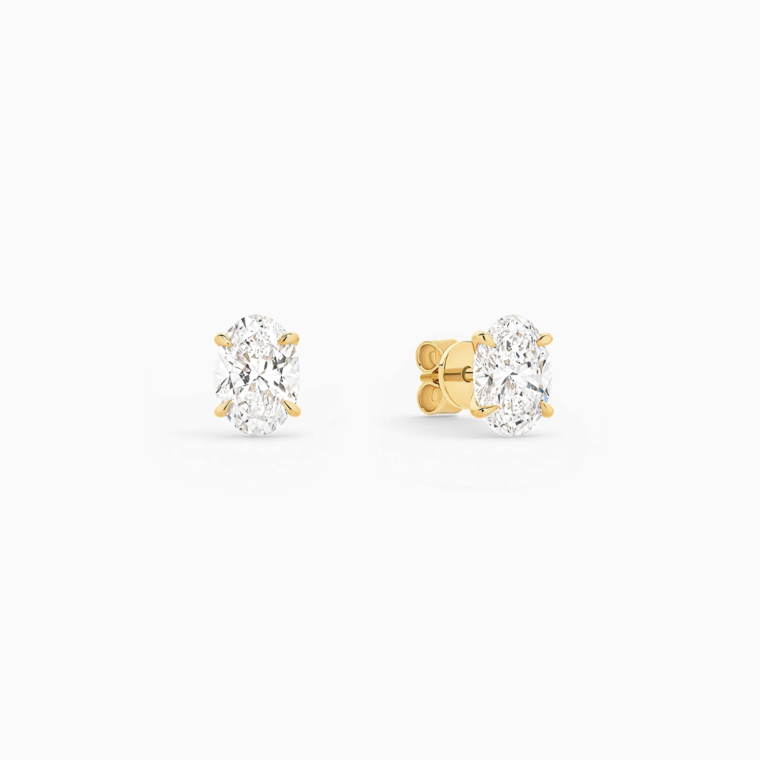 Olive Oval Stud Earrings