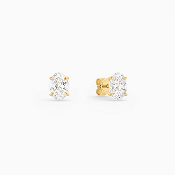 Olive Oval Stud Earrings