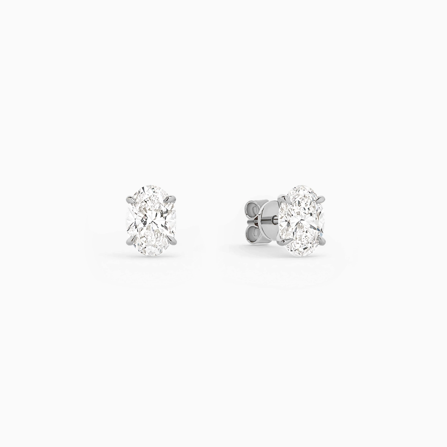 Olive Oval Stud Earrings