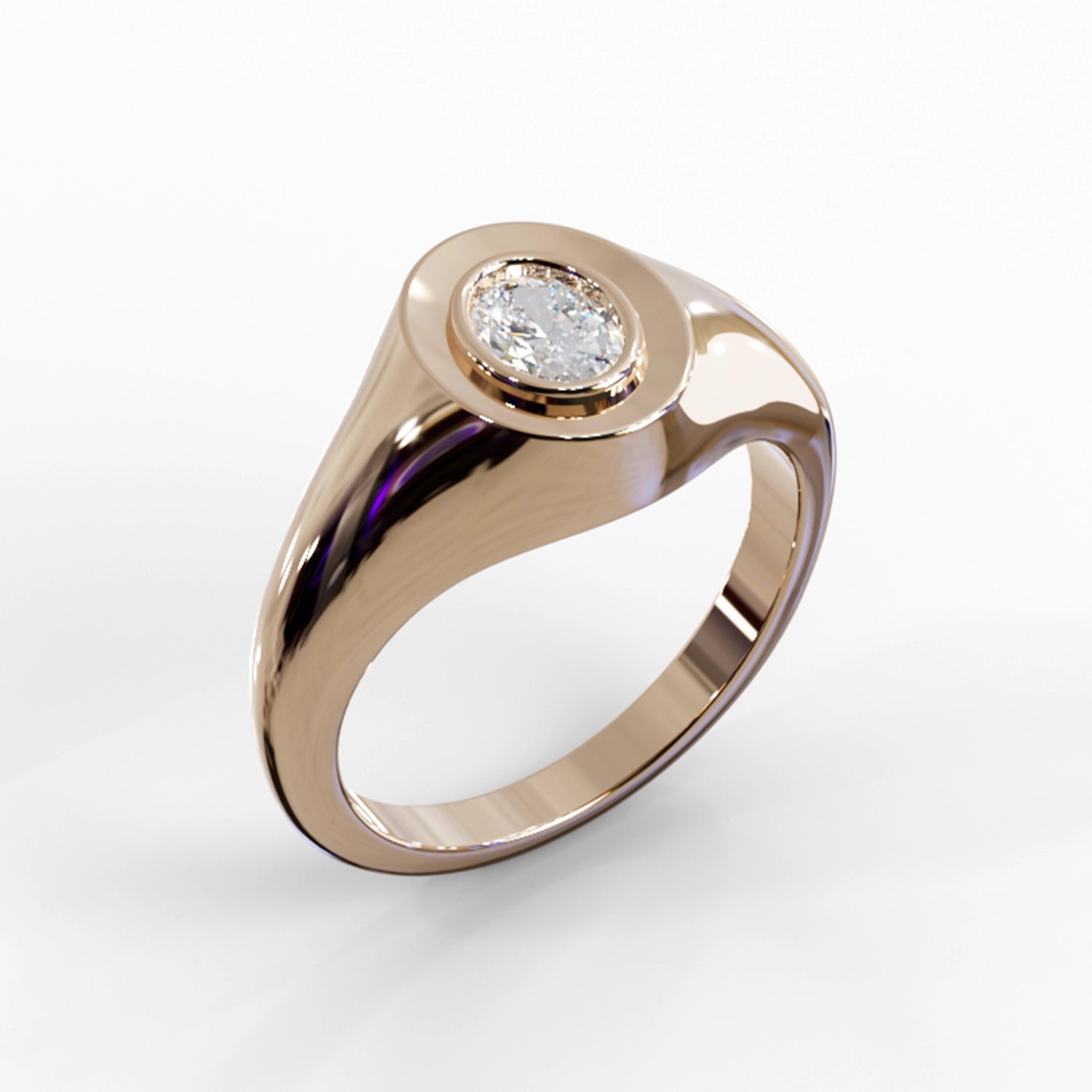 Ellie Oval Signet Ring Ring Noble Jewellery