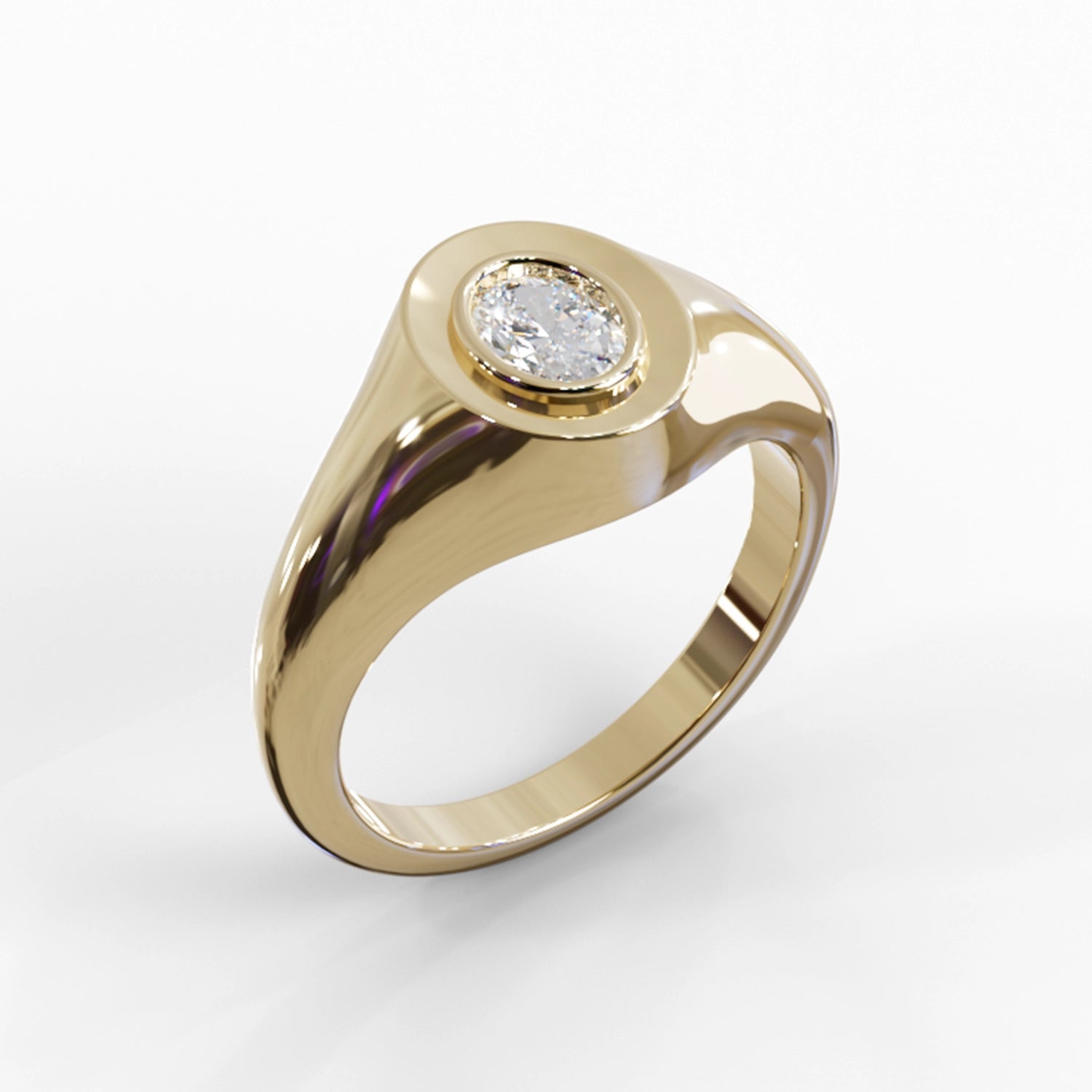 Ellie Oval Signet Ring Ring Noble Jewellery
