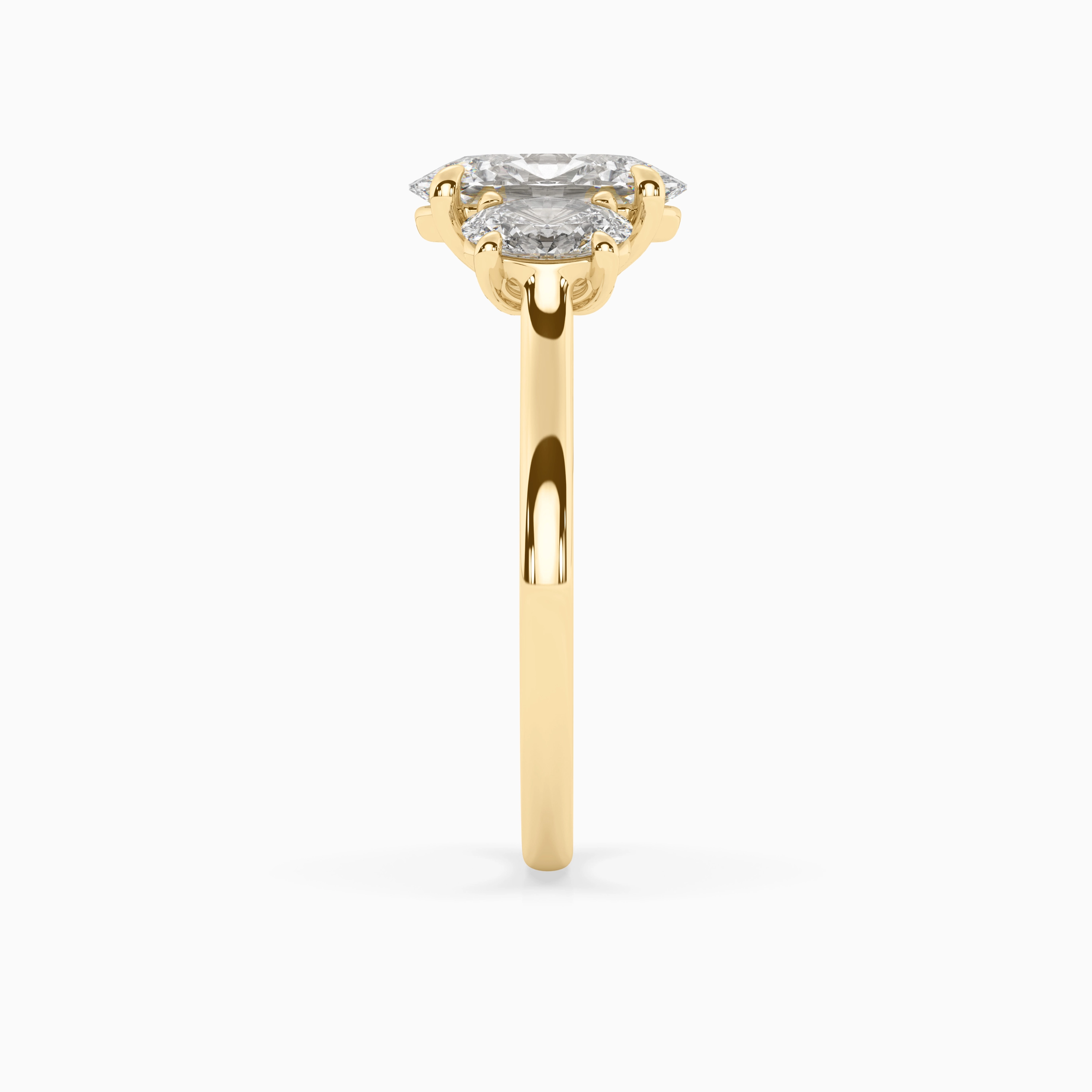 DEMI OVAL THREE-STONE Ring Noble Jewellery