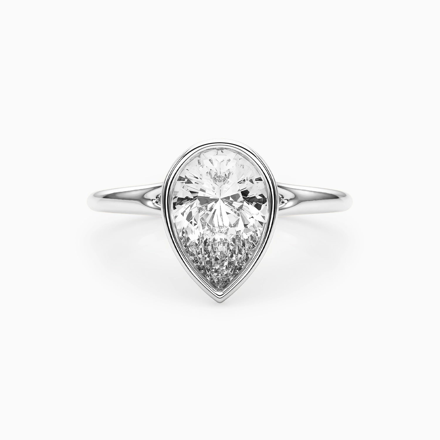 NOVA PEAR BEZEL SOLITAIRE Ring Noble Jewellery