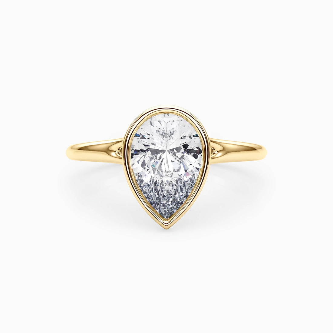 NOVA PEAR BEZEL SOLITAIRE Ring Noble Jewellery