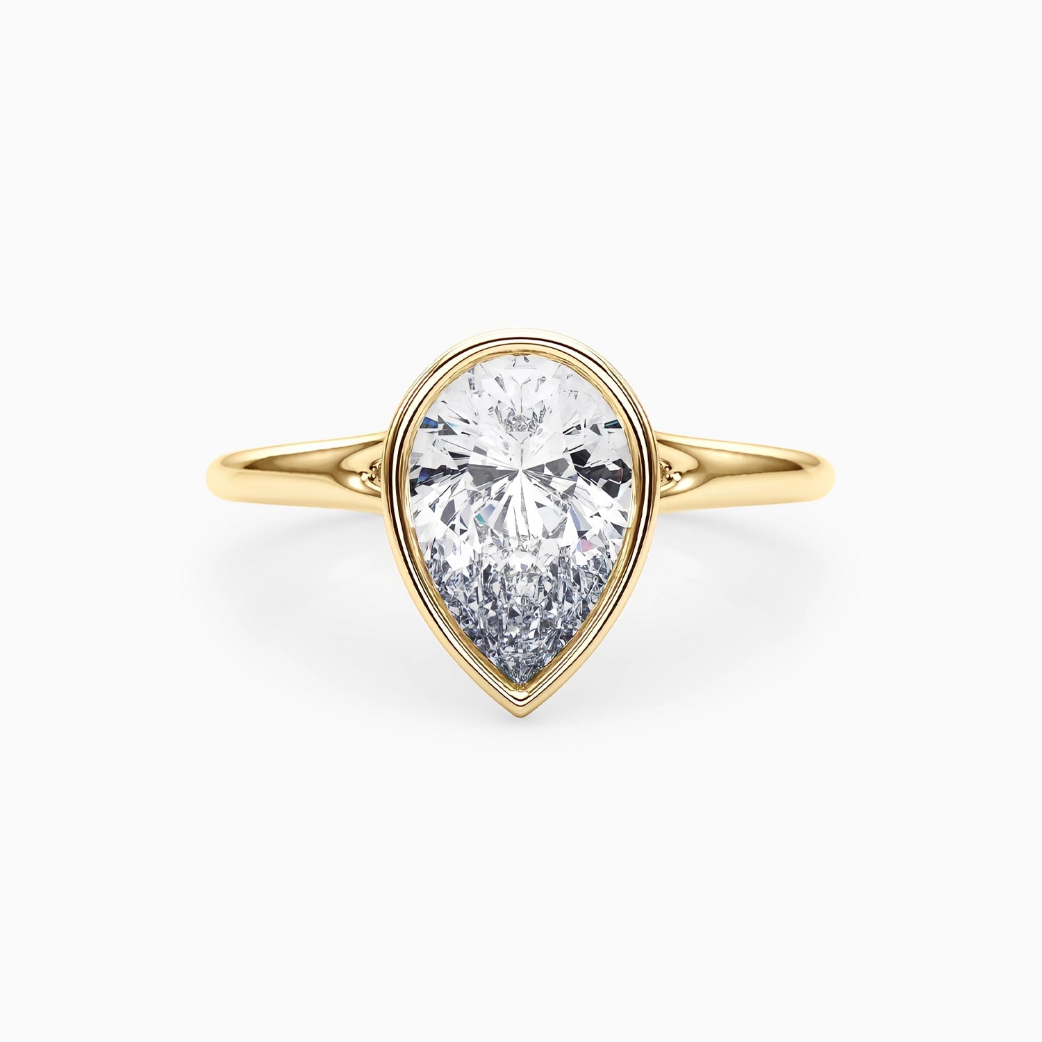 NOVA PEAR BEZEL SOLITAIRE Ring Noble Jewellery