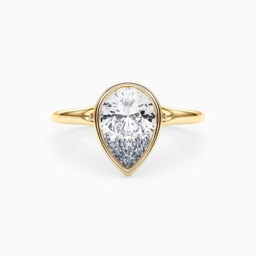 NOVA PEAR BEZEL SOLITAIRE Ring Noble Jewellery