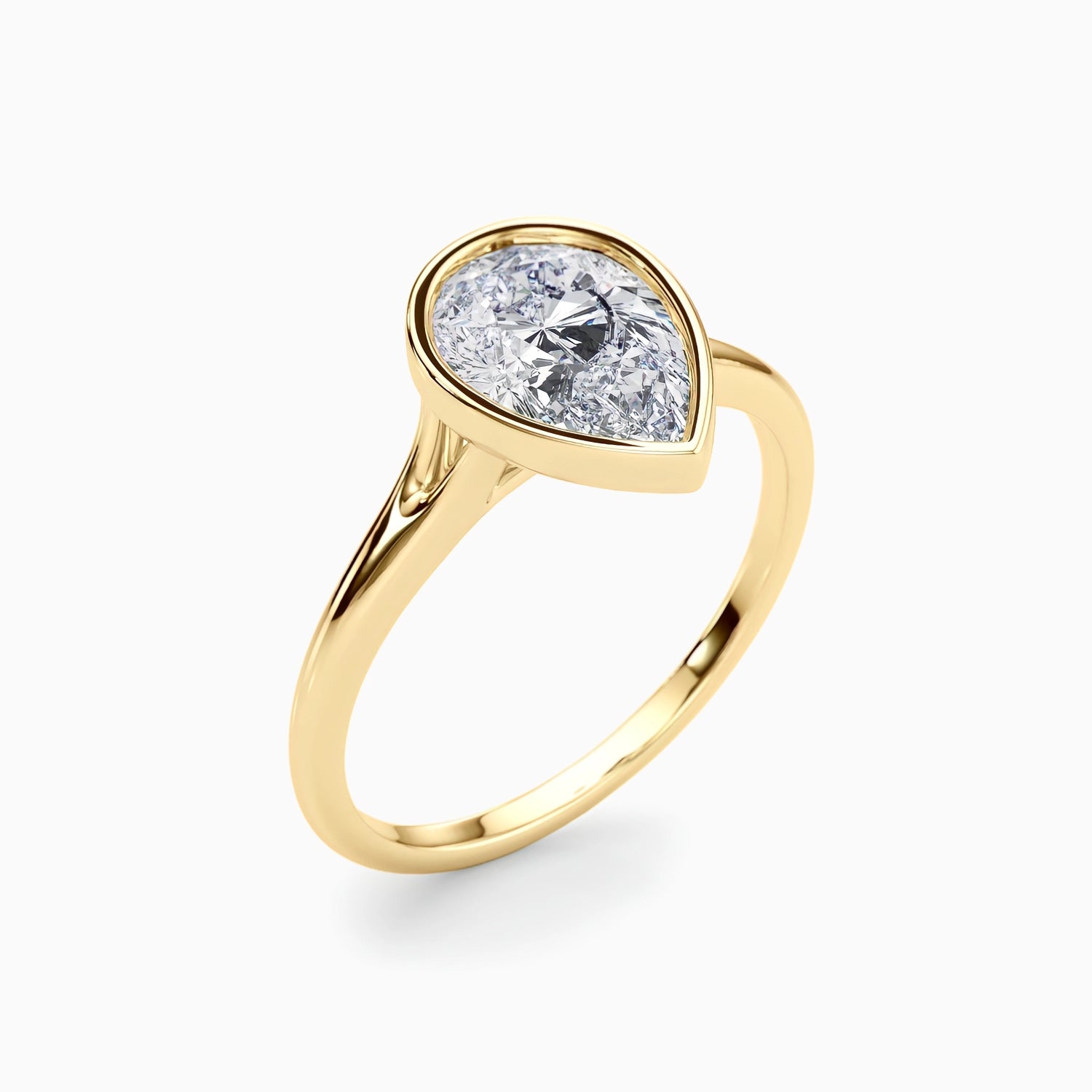 NOVA PEAR BEZEL SOLITAIRE Ring Noble Jewellery
