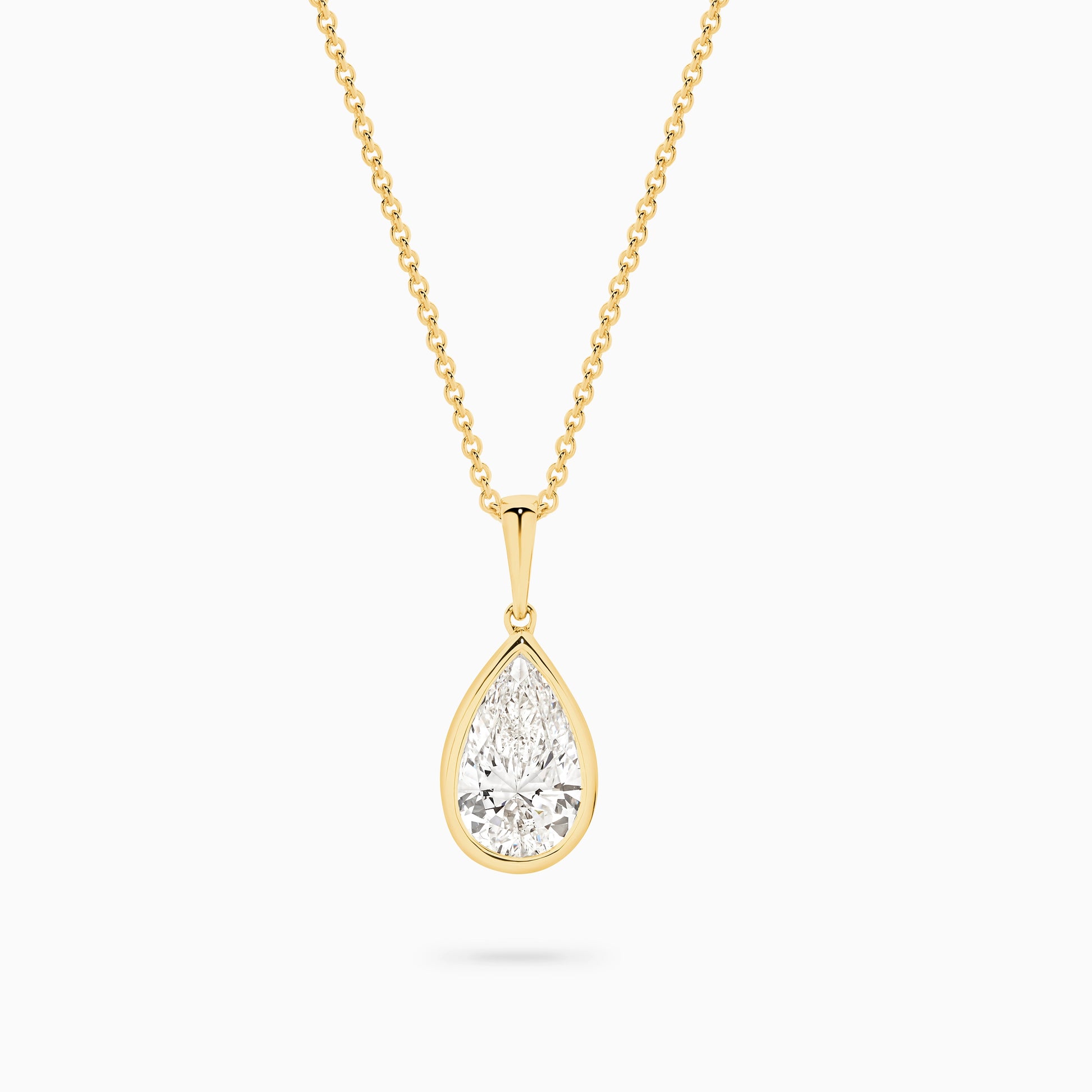 Wren Pear Bezel Pendant