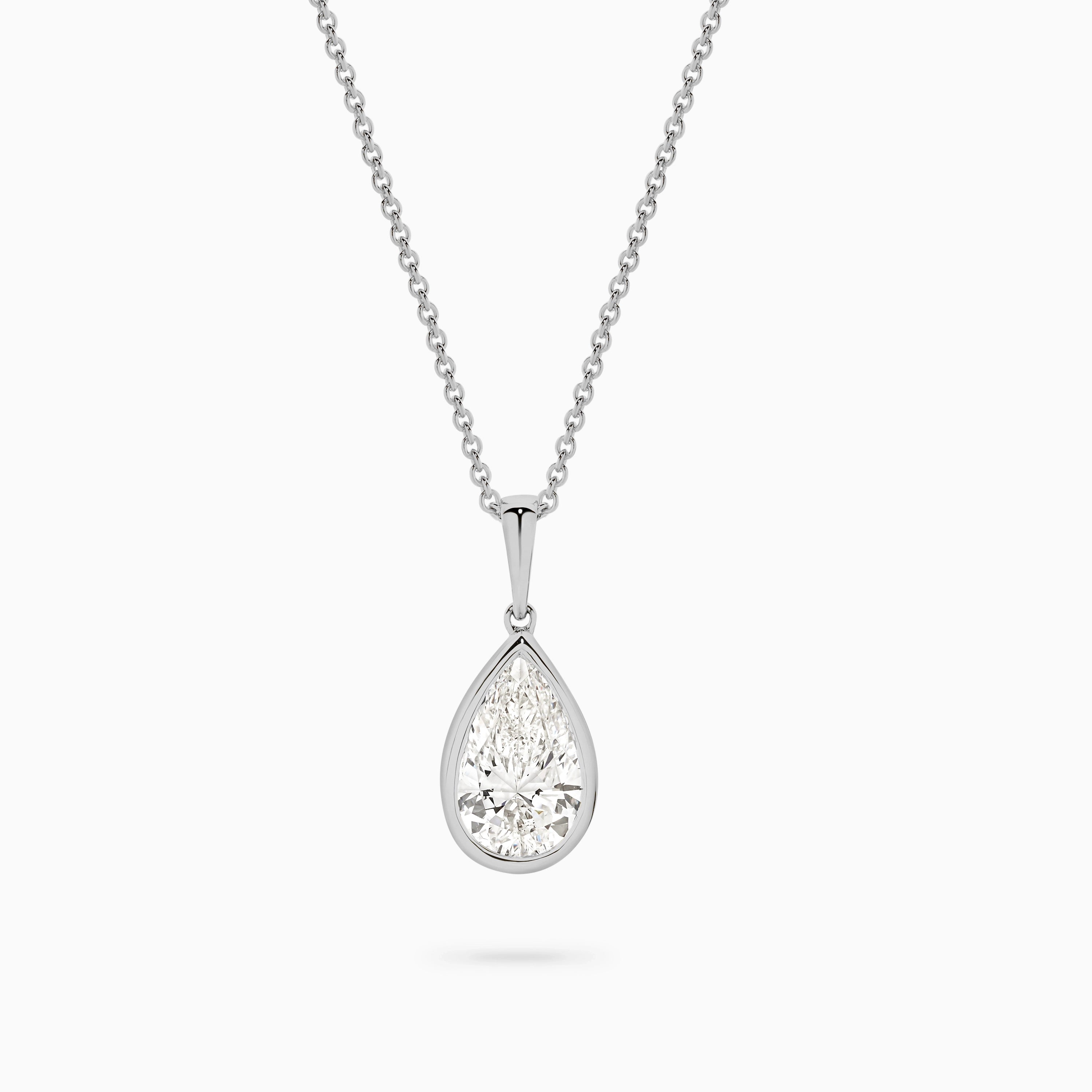 Wren Pear Bezel Pendant