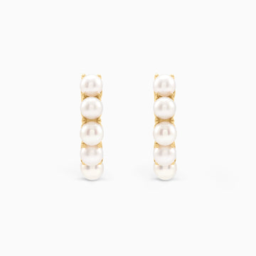 CELESTE PEARL HUGGIES Earrings Noble Jewellery