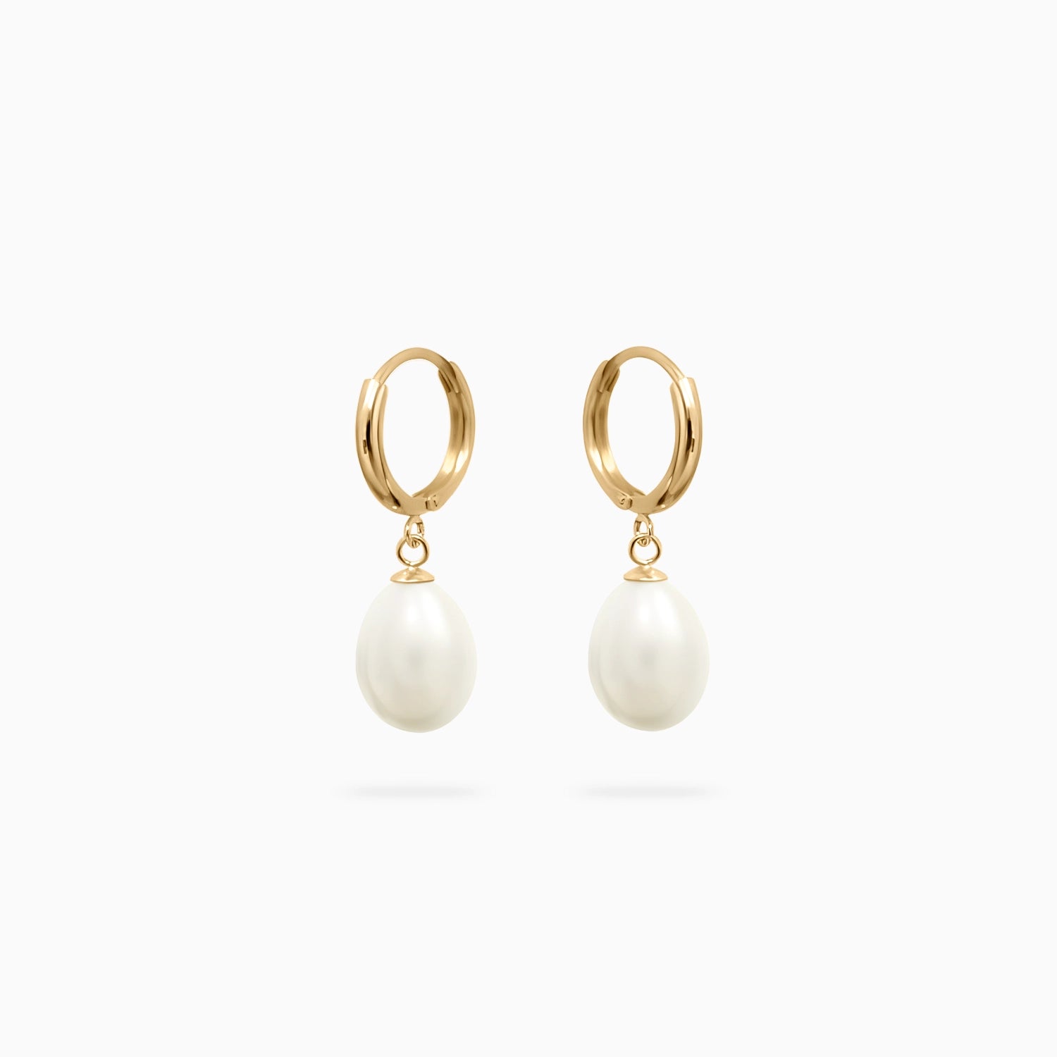 ISLA PEARL DROP HOOPS Earrings Noble Jewellery