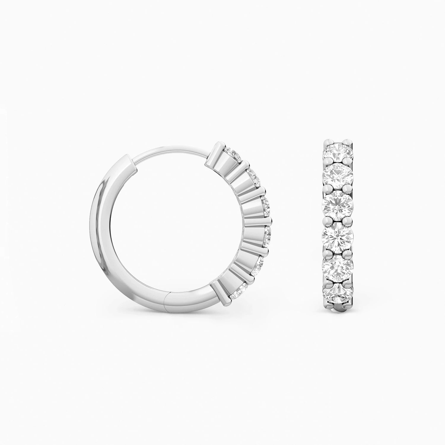 ZARA PETITE DIAMOND HUGGIES Earrings Noble Jewellery