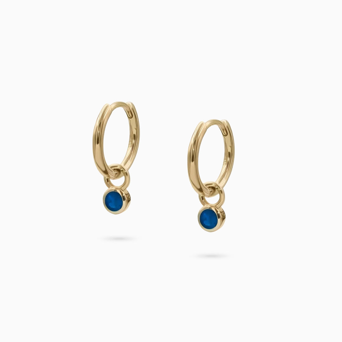 Bella Sapphire Bezel Huggie Charms