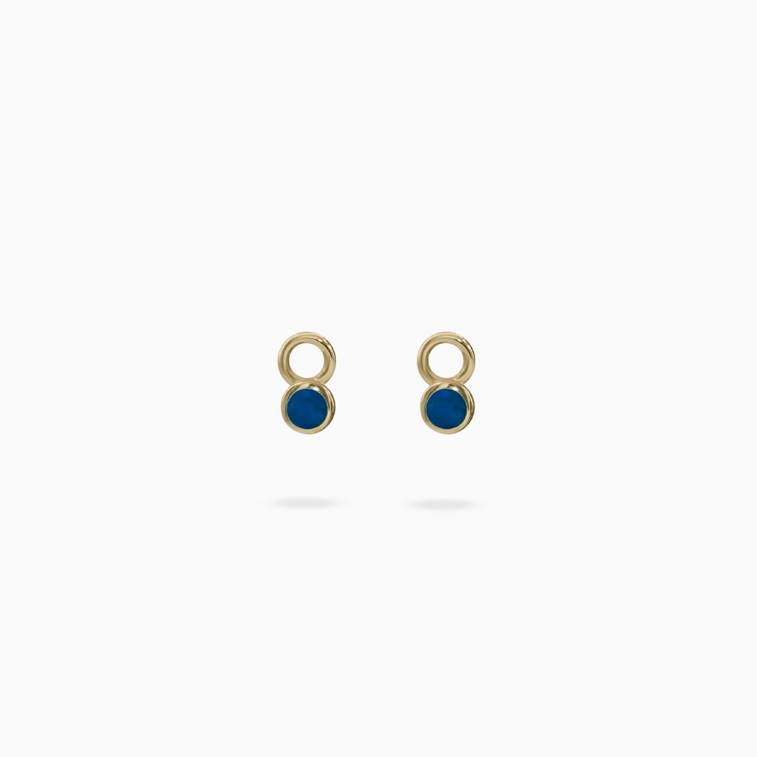 Bella Sapphire Bezel Huggie Charms