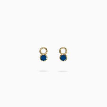 Bella Sapphire Bezel Huggie Charms