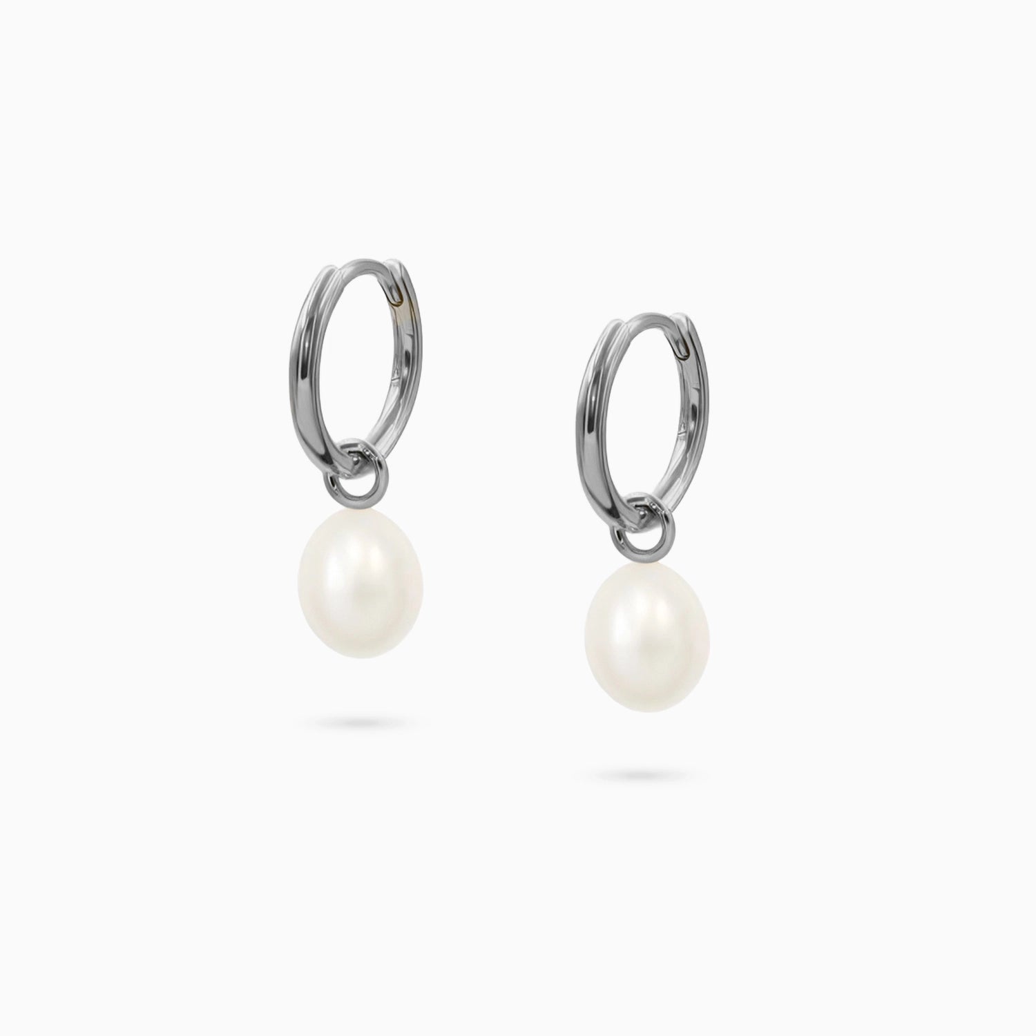 Bella Drop Pearl Huggie Charms