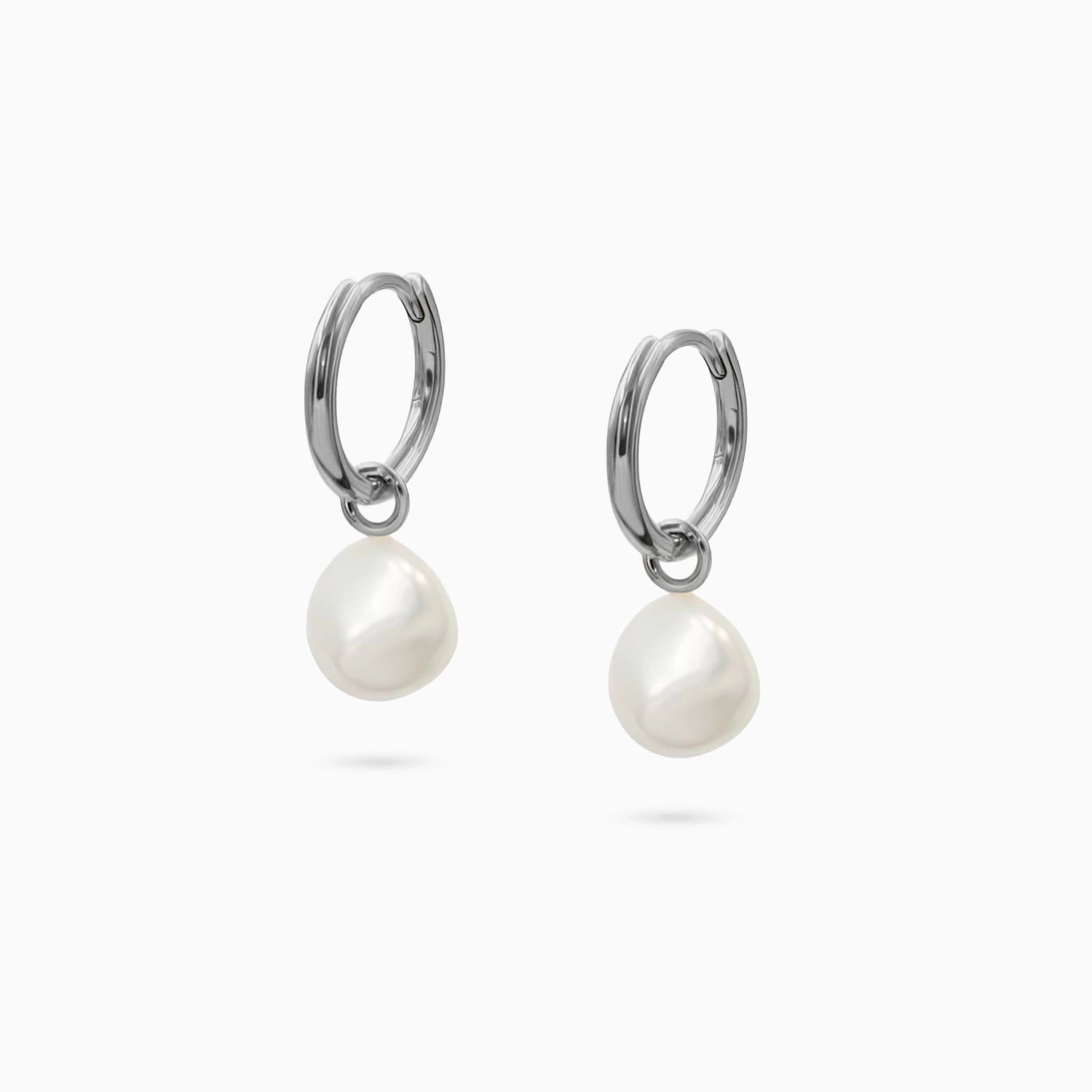 Bella Keshi Pearl Huggie Charms