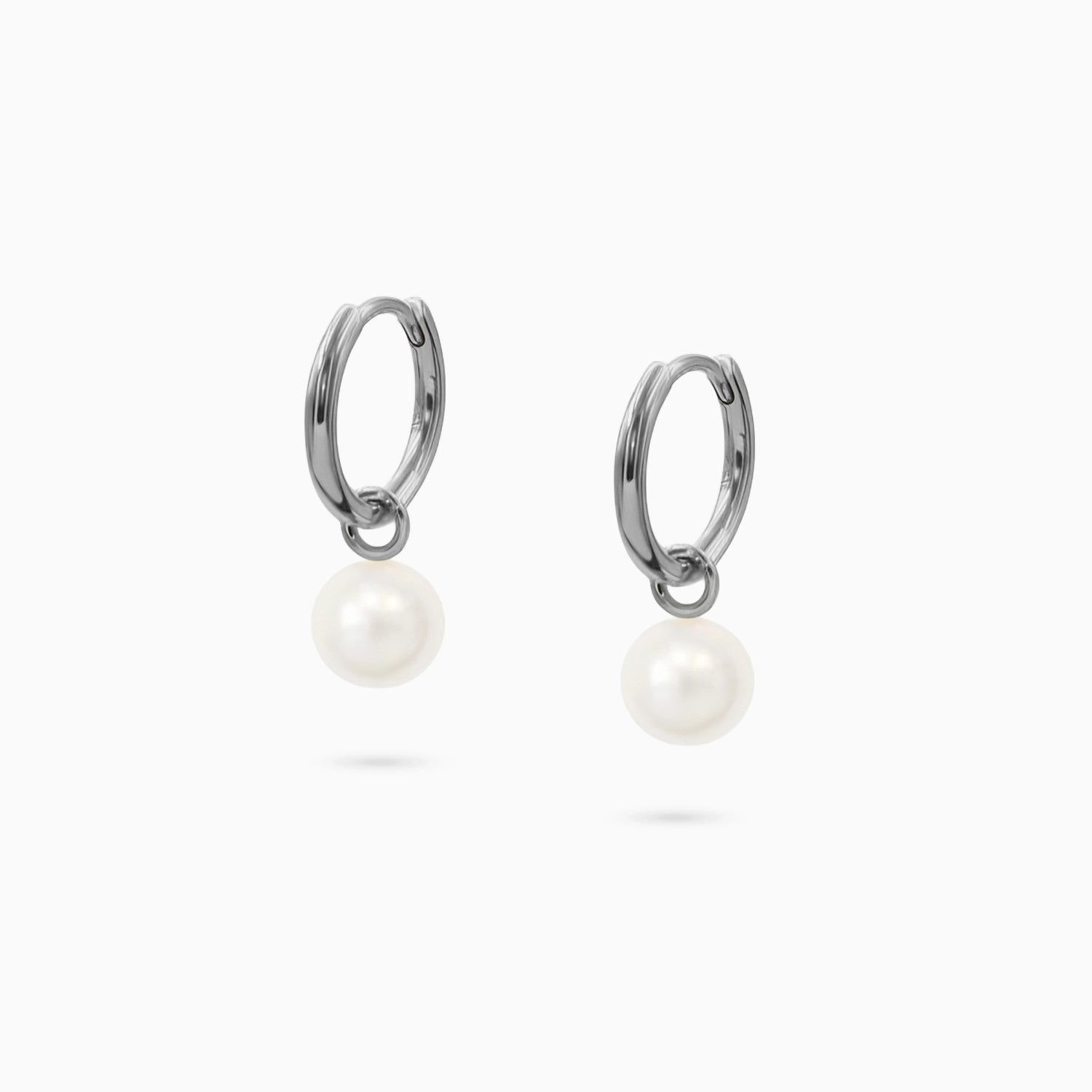 Bella Round Pearl Huggie Charms