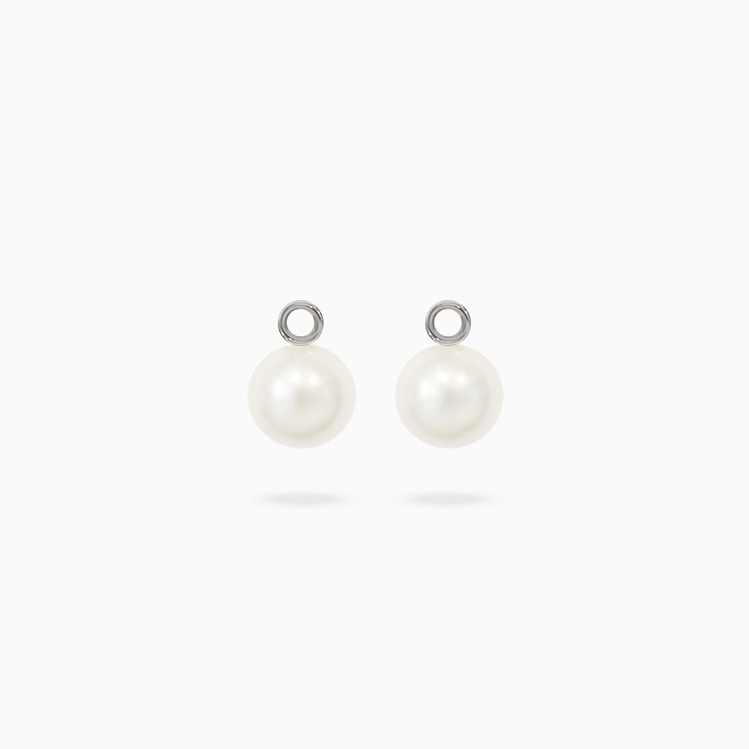 Bella Round Pearl Huggie Charms